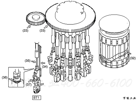 旋转主轴的加油处